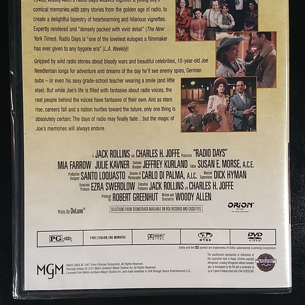 Factory Sealed "Radio Days" DVD - Picture 4 of 8
